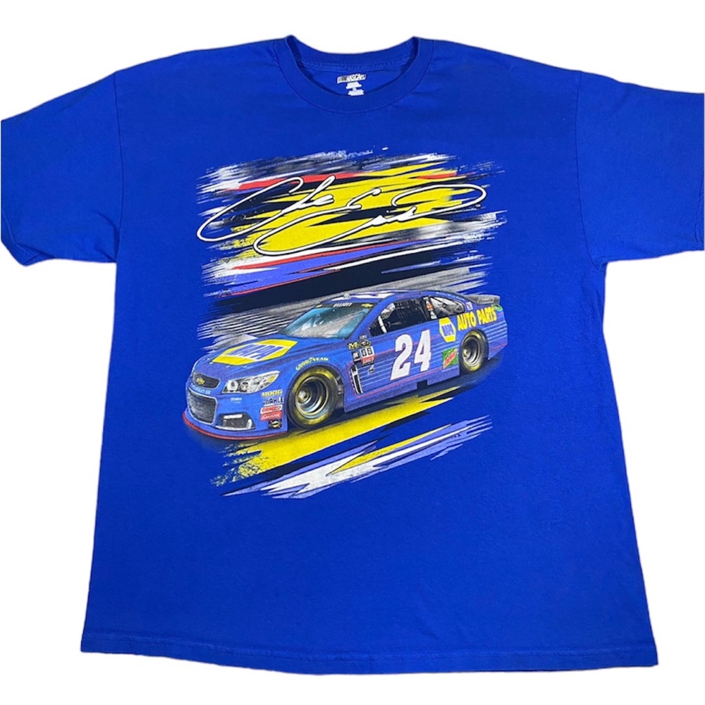 NASCAR Chase Elliott Graphic T Shirt Men’s XL Blue Short Sleeve Racing NAPA #24